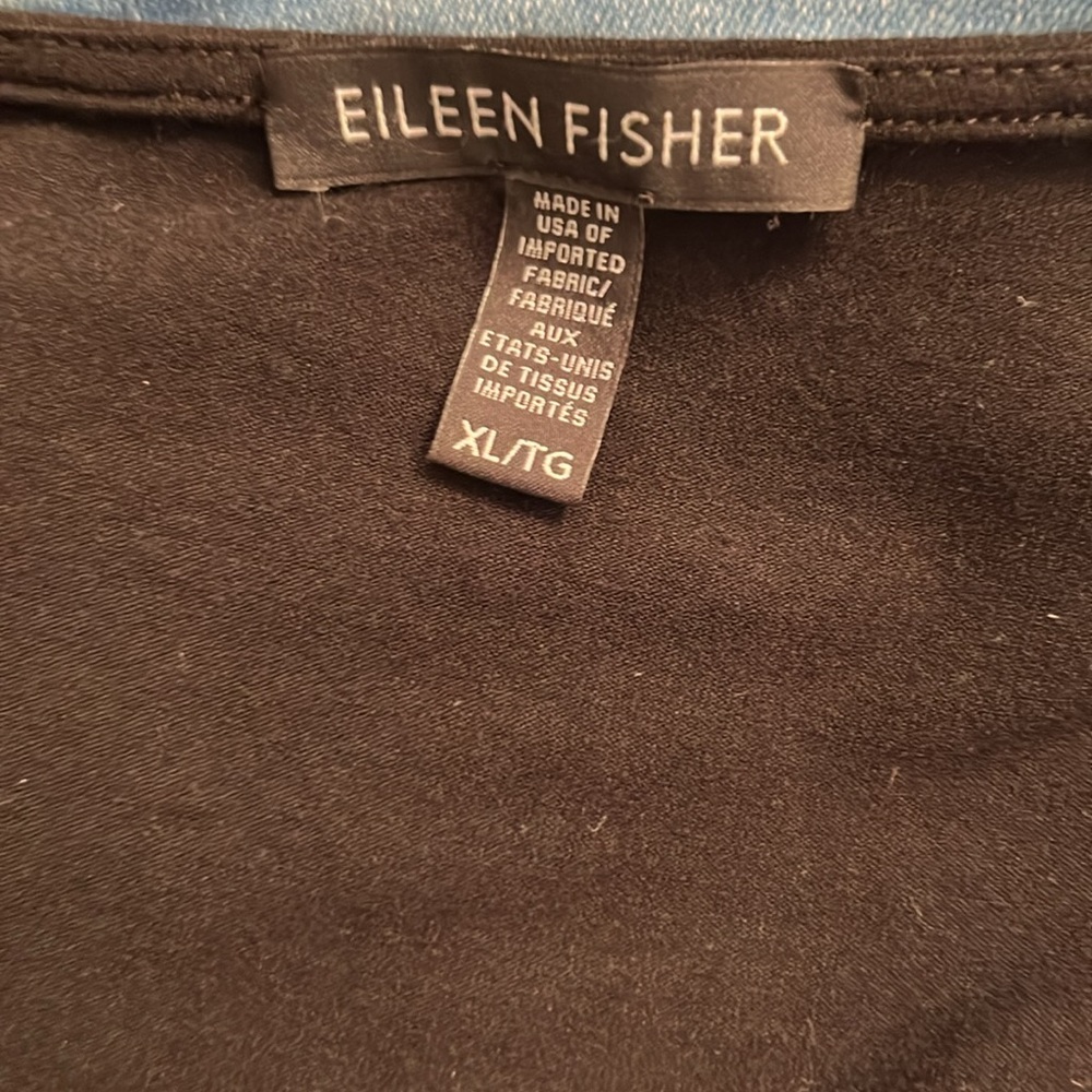 Eileen Fisher Sleeveless Crossover Jersey Dress Size XL Classic Comfort Casual - Picture 8 of 11